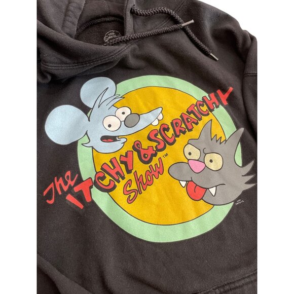 The Simpsons Itchy & Scratchy Show Black Hoodie size L SKU 8903 - Picture 5 of 16